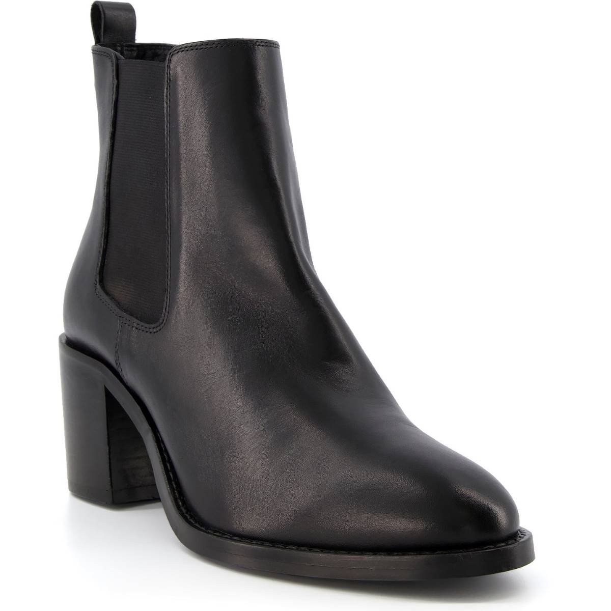 Dune London Pembly Black Womens ankle boots 92506690041484 in a Plain Leather in Size 7